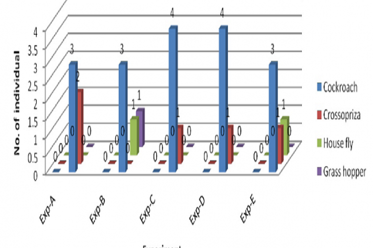 Figure shoeing prey preference by Heteropoda venotoria